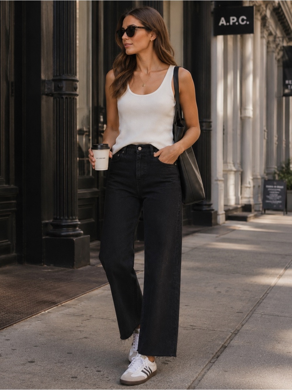 NWT OAT NEW YORK Size 0/25 Bling Seam Mid Rise Relaxed Slim Straight Jeans Black